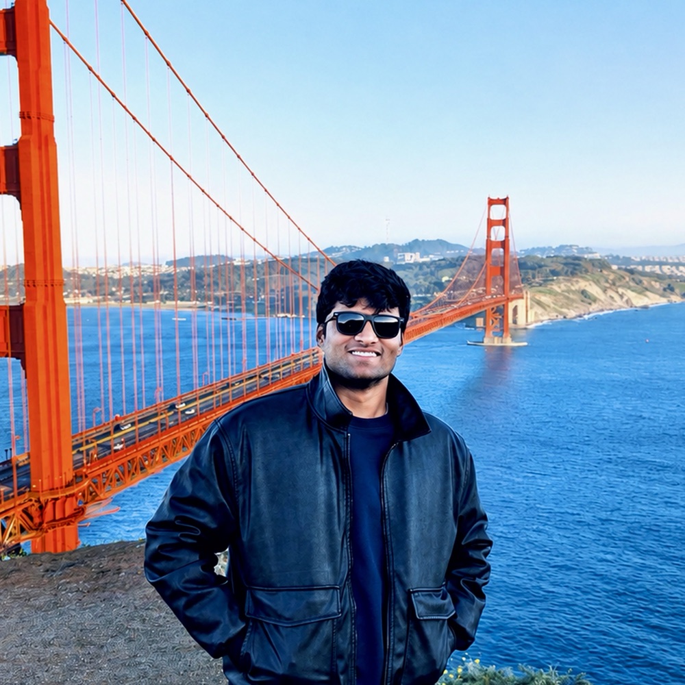 Photo of Anurag Navin Bhandary at the Golden Gate Bridge