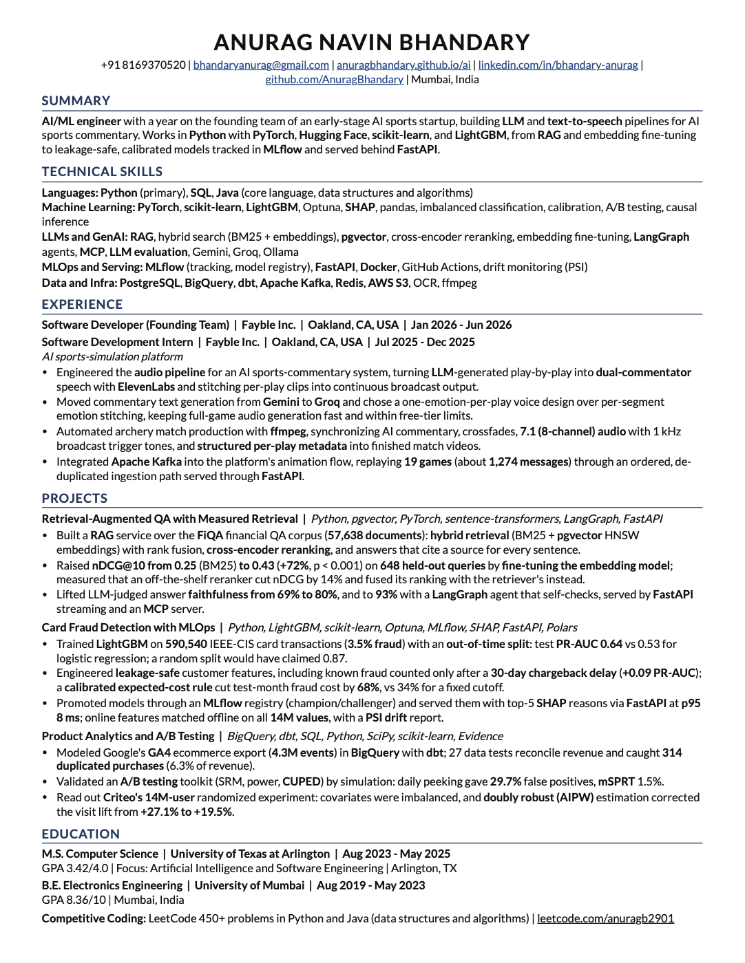 Preview of my resume