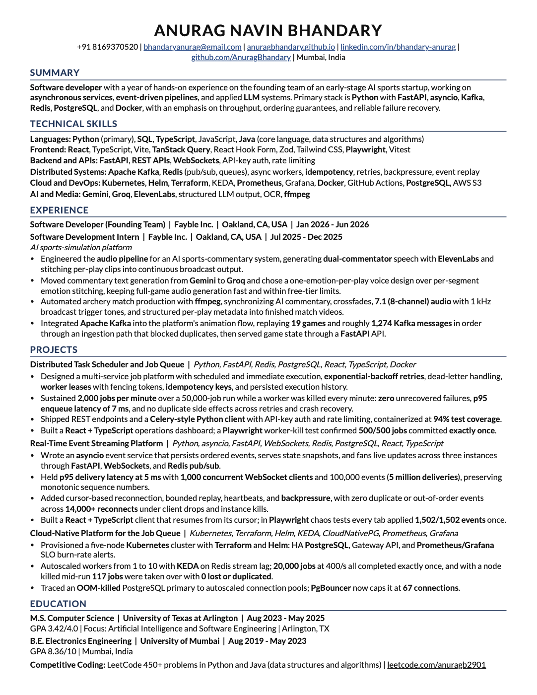 Preview of my resume